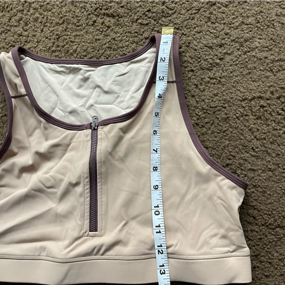 Zyia XXL Creme et Cafe Zippered Bra with removable pads - Picture 5 of 6